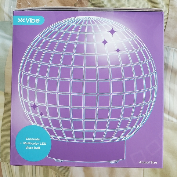 NIB Vibe Multicolor LED Disco‎ Ball Battery Operated - Picture 4 of 7